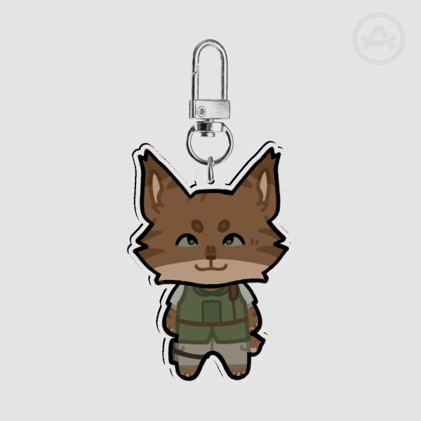 Chris Redfield Cat Keychain (Resident Evil 1)