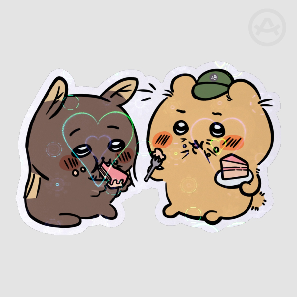 Patrick Stump and Pete Wentz Chiikawa-Style Die Cut Sticker