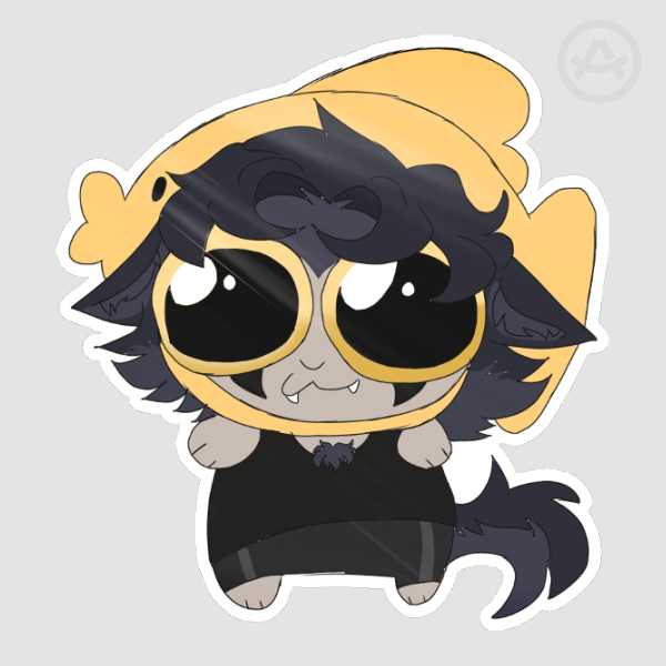 ITS THE FISH HAT AGAIN!! {timber sticker}