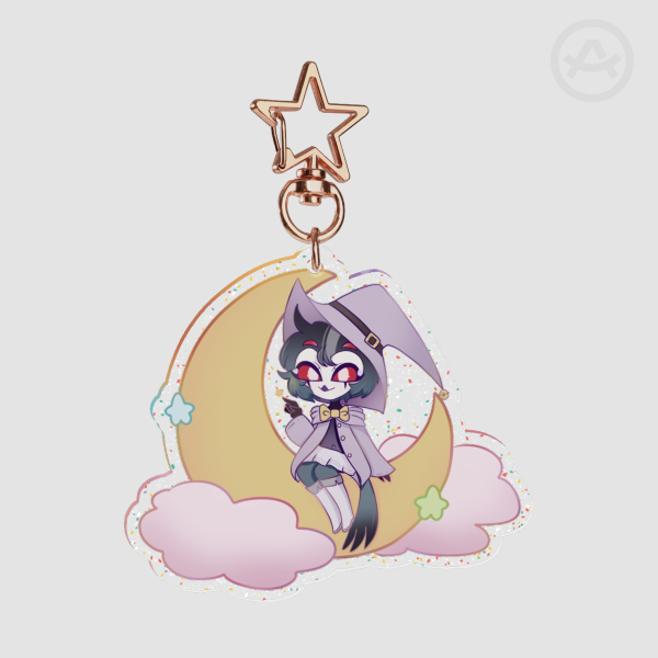 Stolas witchy glitter acrylic keychain