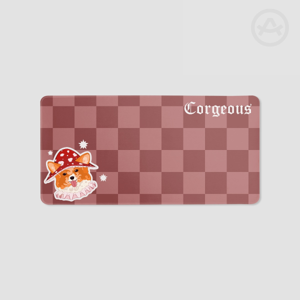 Corgi Fae Mushroom Desk Pad || Summer Court
