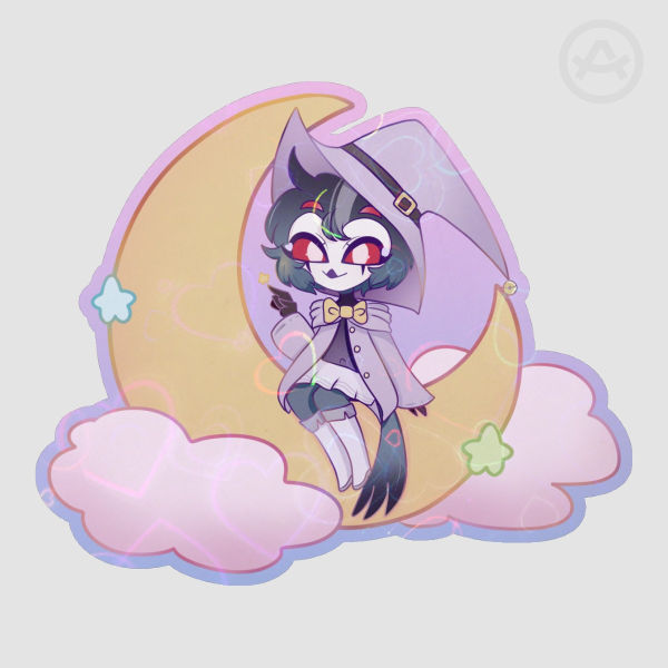 Stolas witchy sticker hearts sticker