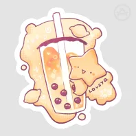 Happy Fruity Boba Sticker