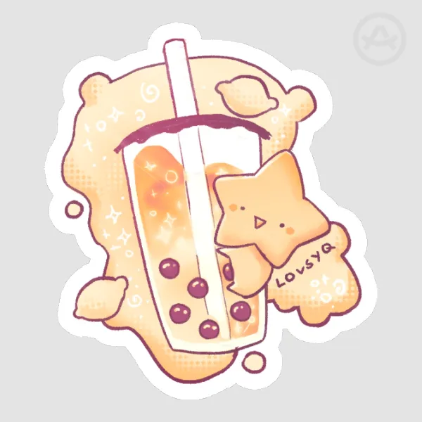 Happy Fruity Boba Sticker