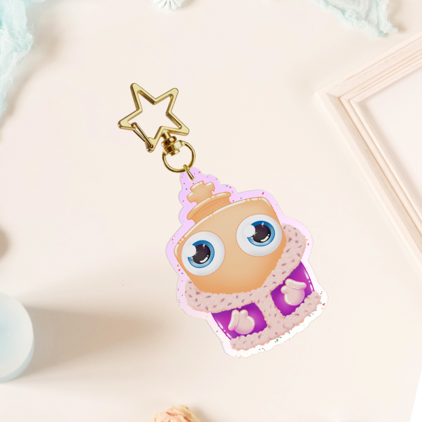 Kinger Glitter Colored Edge Acrylic Keychain