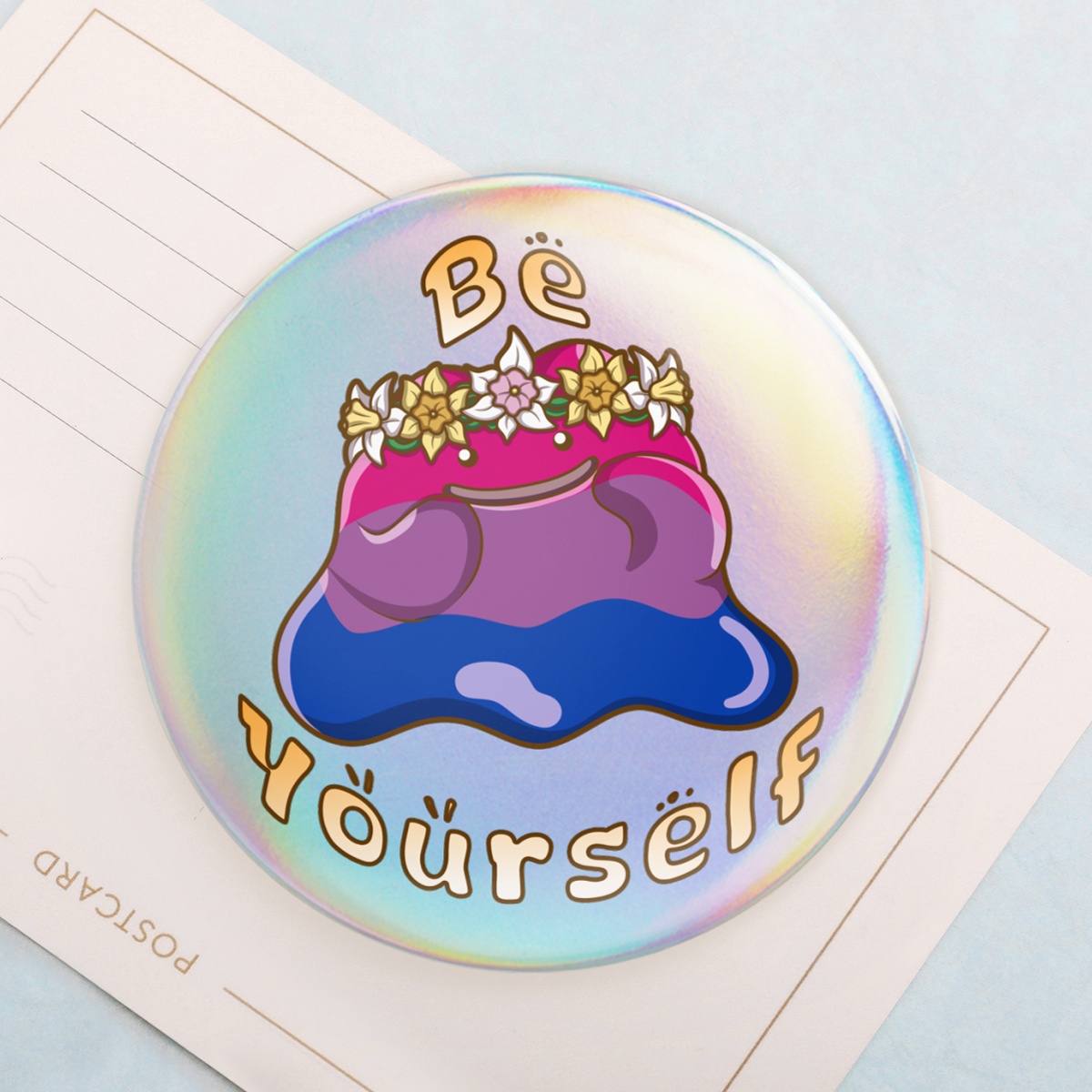 Pride Ditto - Bisexual  Holographic Badges