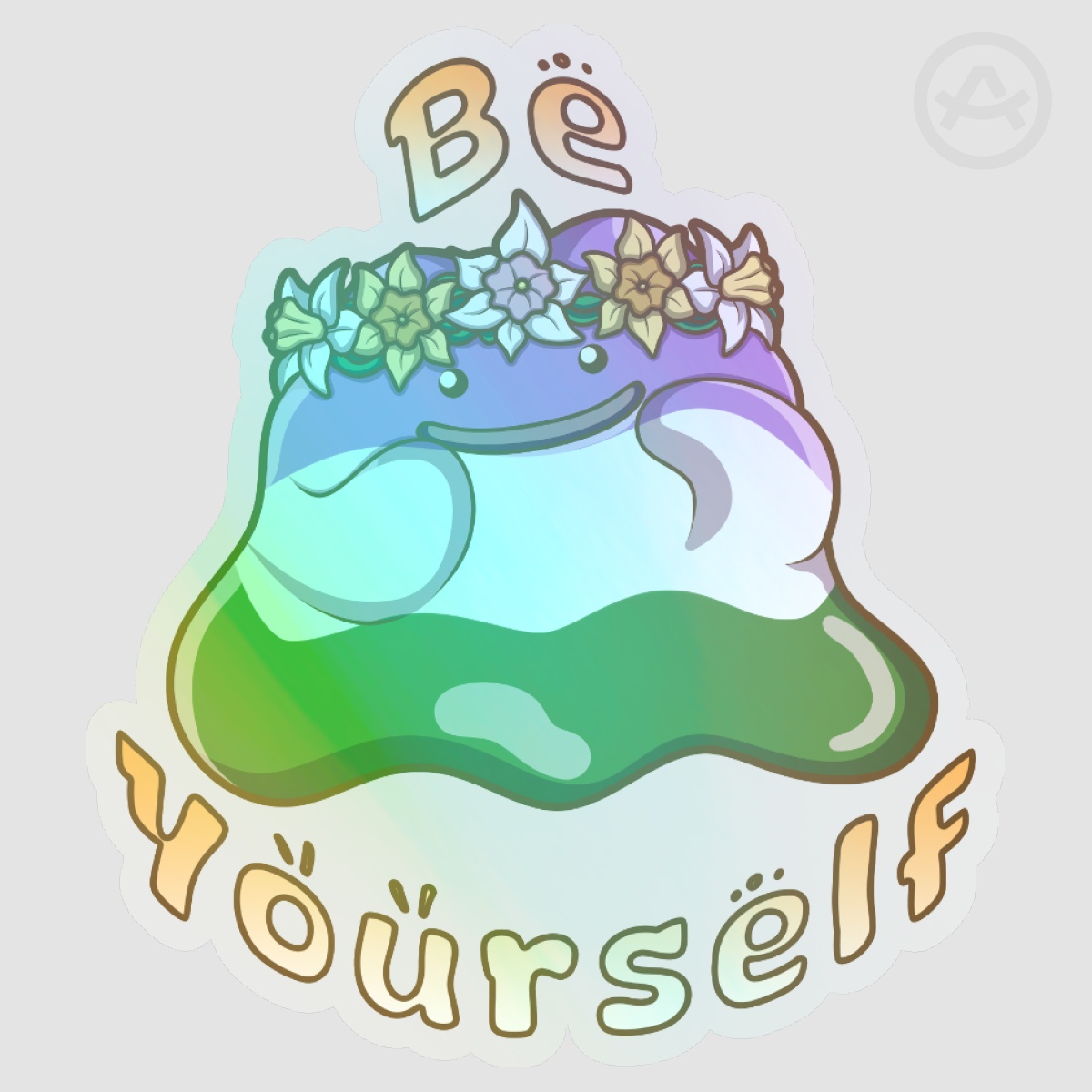 Pride Ditto - Genderqueer  Clear PET Vinyl Die Cut Stickers