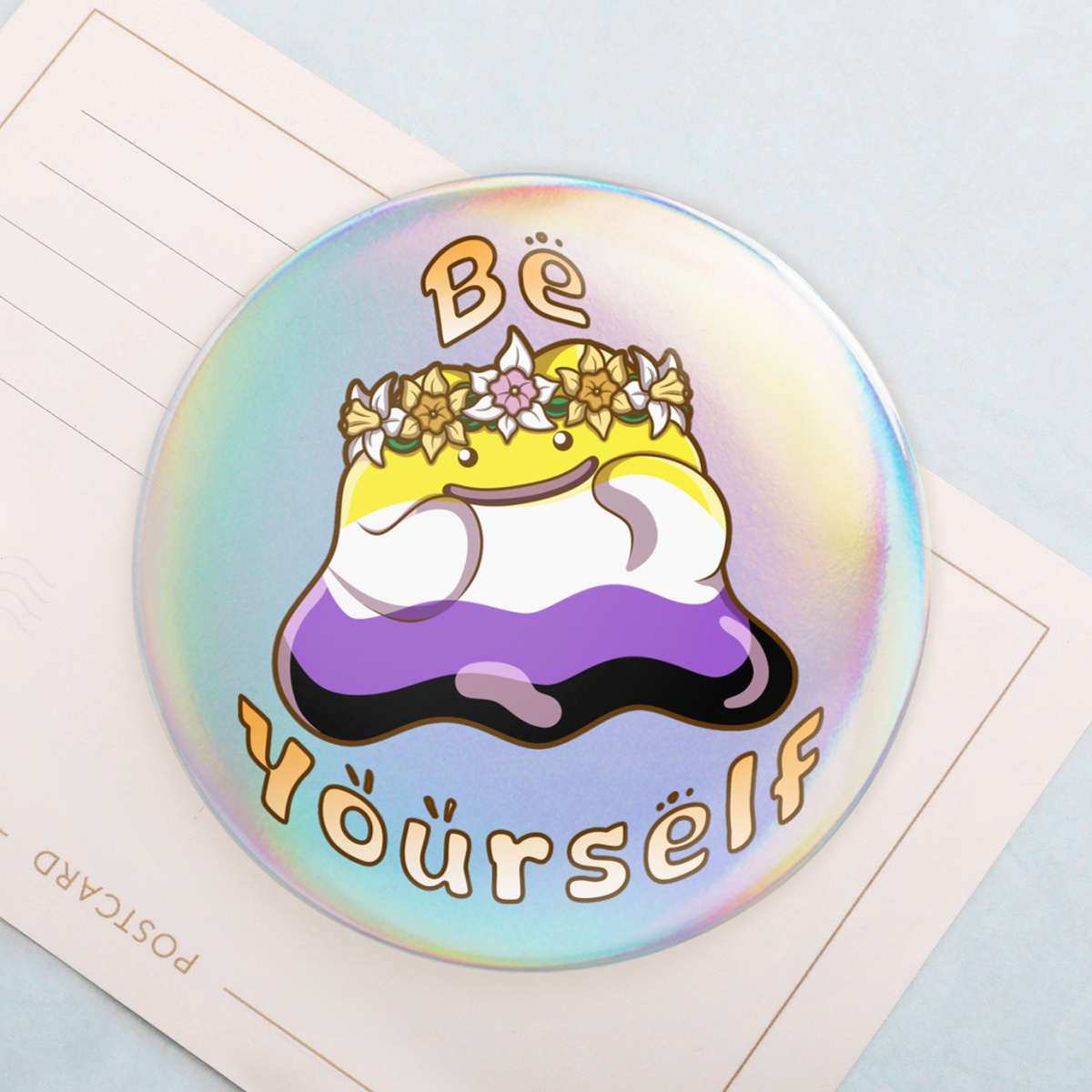 Pride Ditto - Nonbinary  Holographic Badges