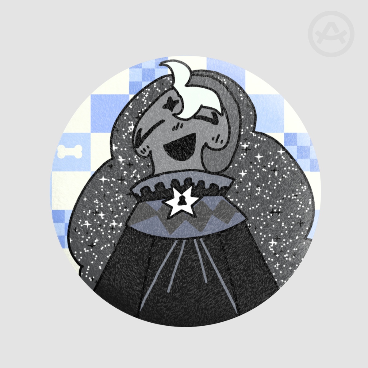 Monochrome Fount of Knowledge Plush Badge