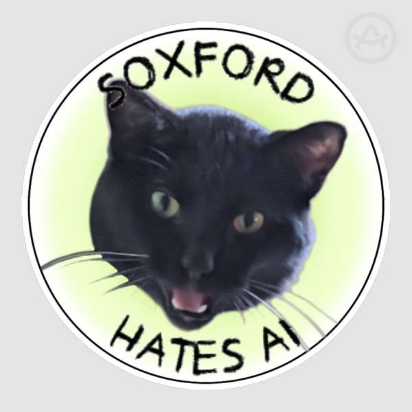 SOX HATES AI Sticker