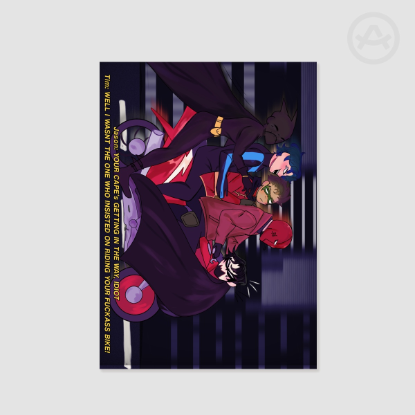 ART PRINT  BATFAM bike night