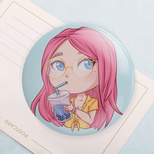 Boba - Round Badges (Button Pins)