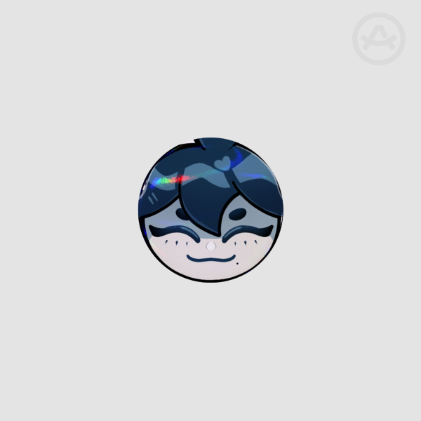 Blue Button Pin