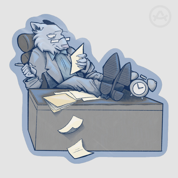 Grey + Desk
