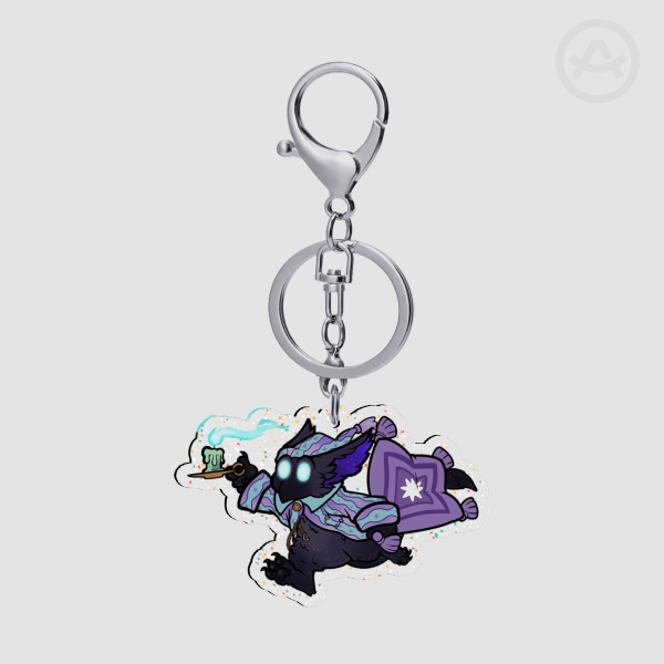 Rem Glitter Acrylic Keychain