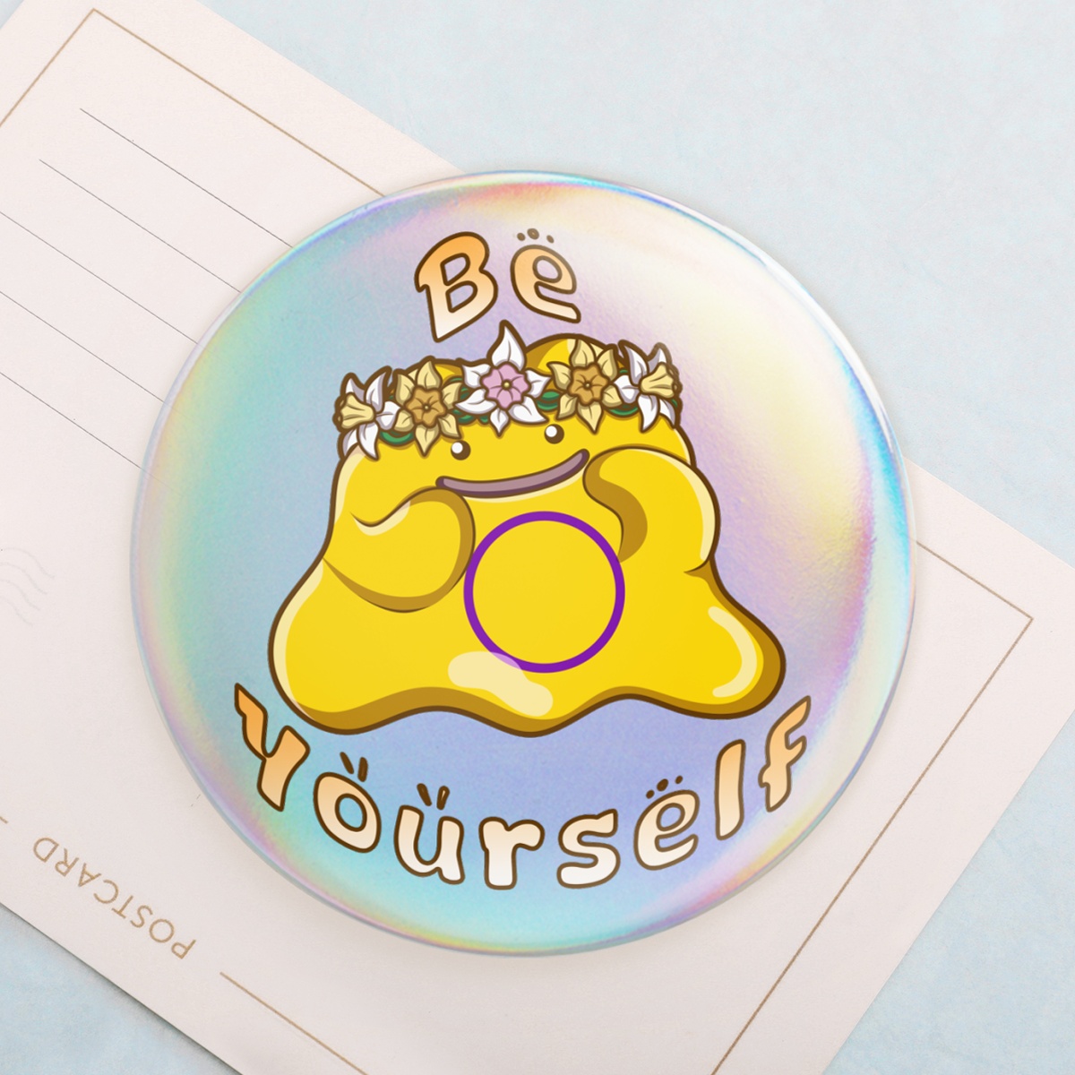 Pride Ditto - Intersex  Holographic Badges