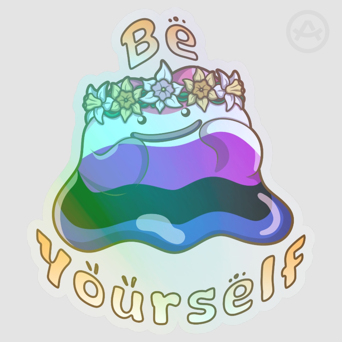 Pride Ditto - Genderfluid  Clear PET Vinyl Die Cut Stickers
