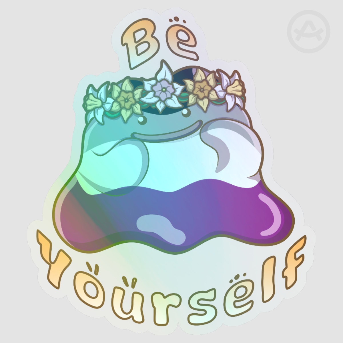 Pride Ditto - Asexual  Clear PET Vinyl Die Cut Stickers