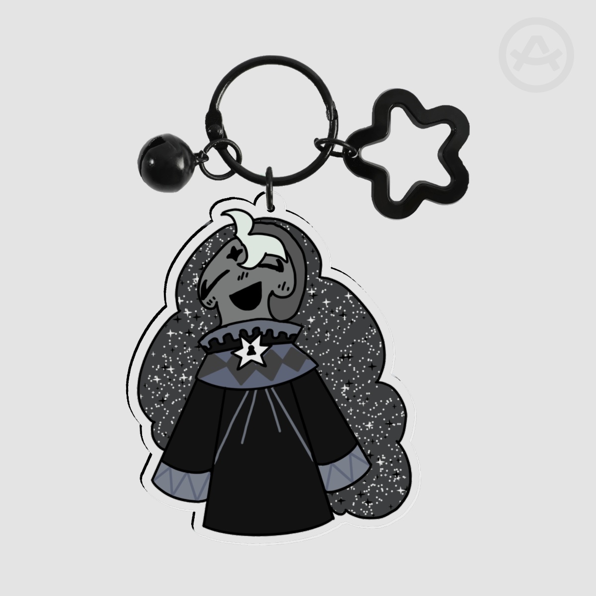 Monochrome Fount of Knowledge Keychain