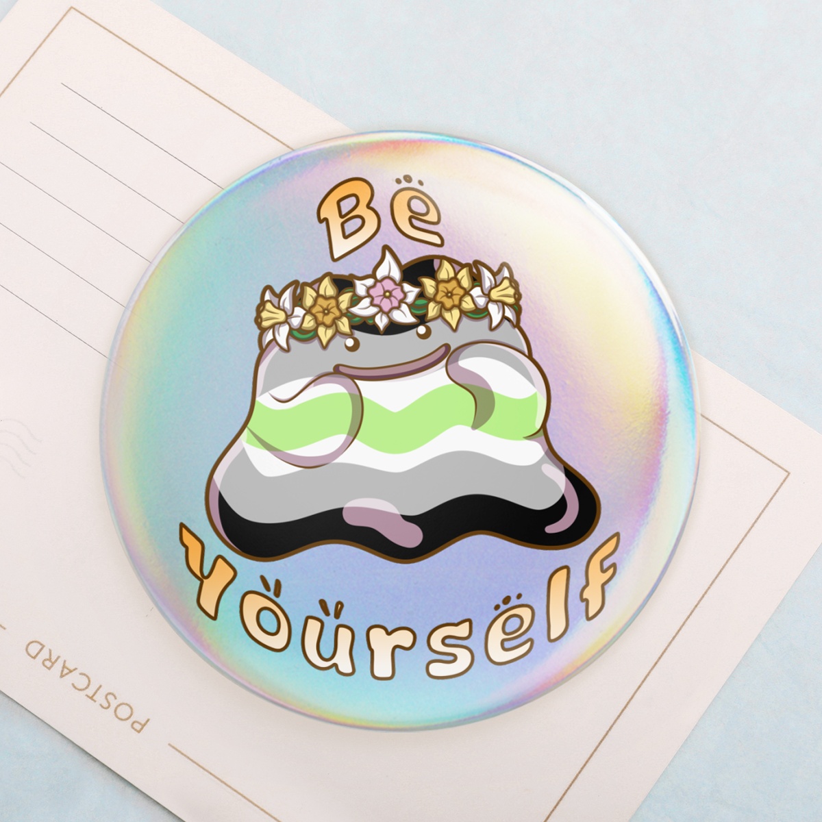 Pride Ditto - Agender Holographic Badges