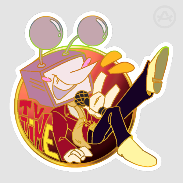 TV! Time Hot Foil Sticker