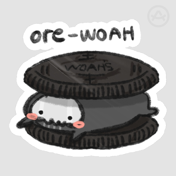 Black Cookie Ghost Sticker