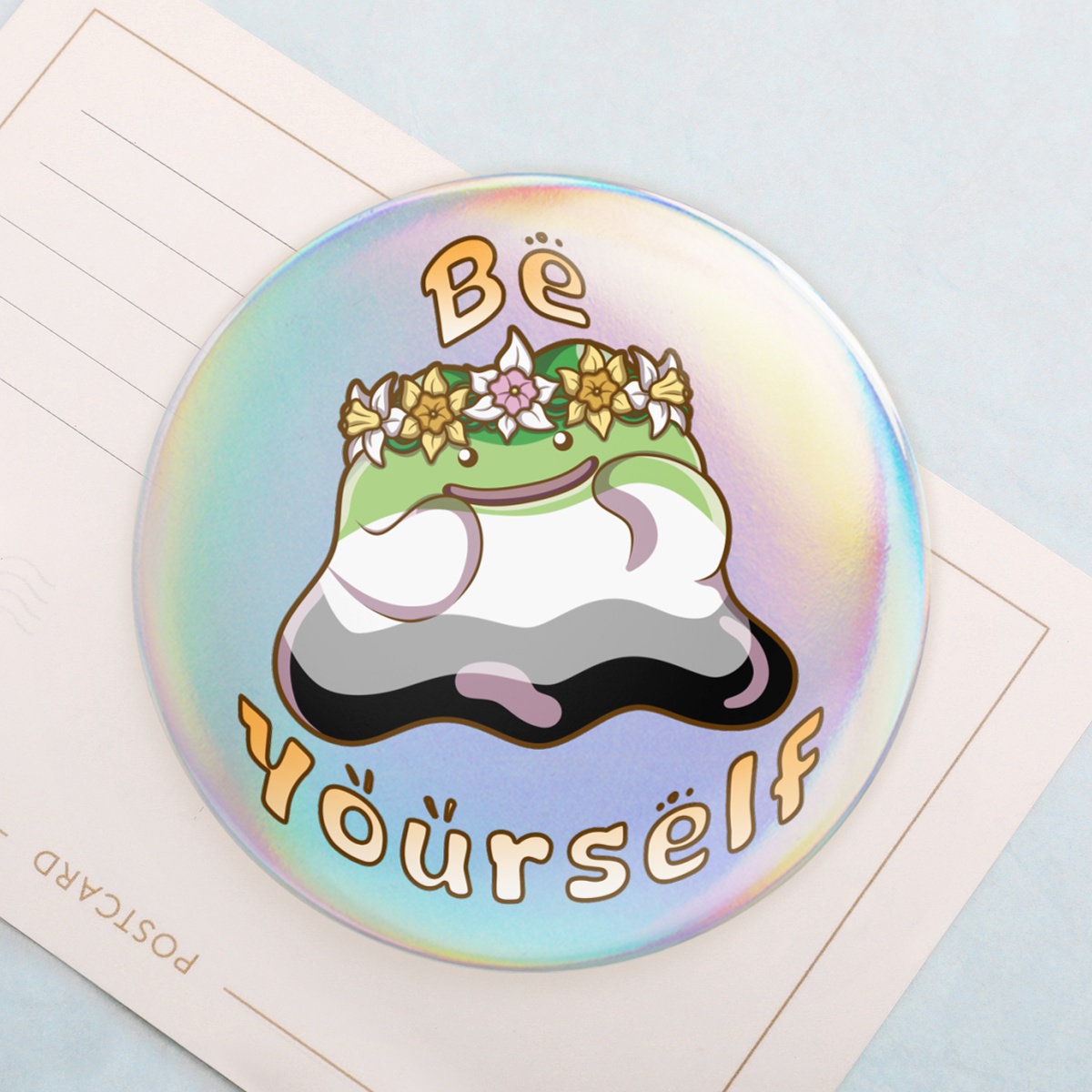 Pride Ditto - Aromantic  Holographic Badges