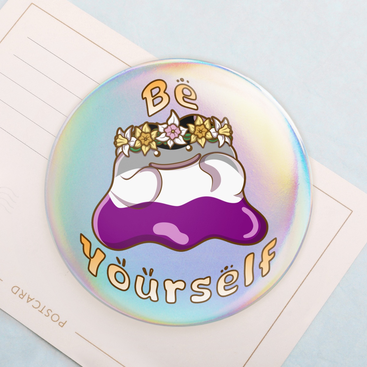 Pride Ditto - Asexual  Holographic Badges