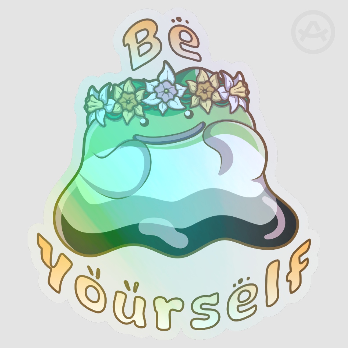 Pride Ditto - Aromantic  Clear PET Vinyl Die Cut Stickers