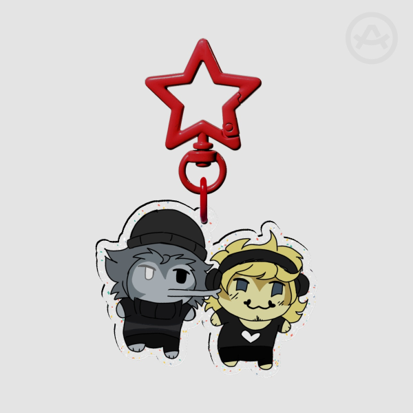 spade X Ace Glitter Acrylic Keychains