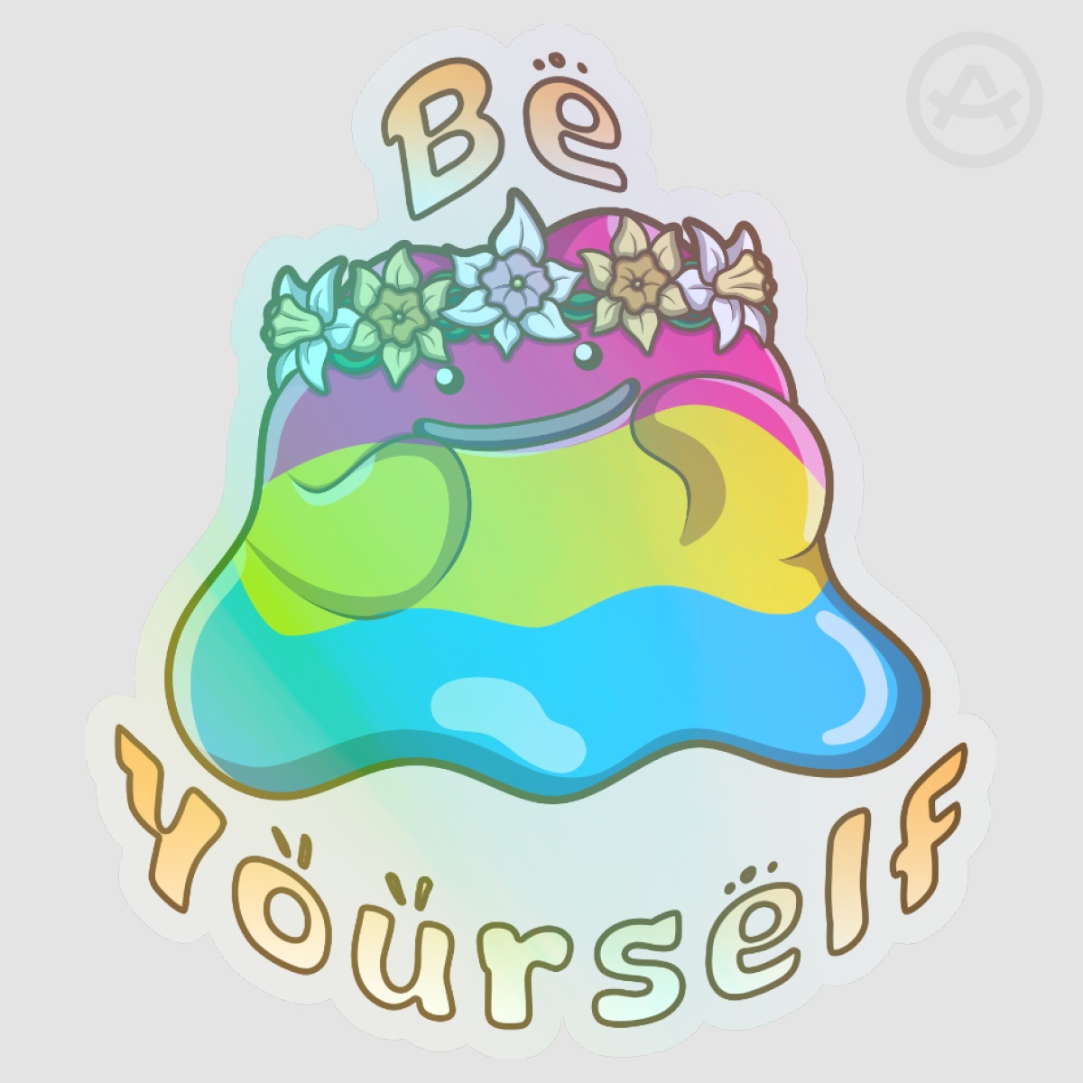 Pride Ditto - Pansexual  Clear PET Vinyl Die Cut Stickers