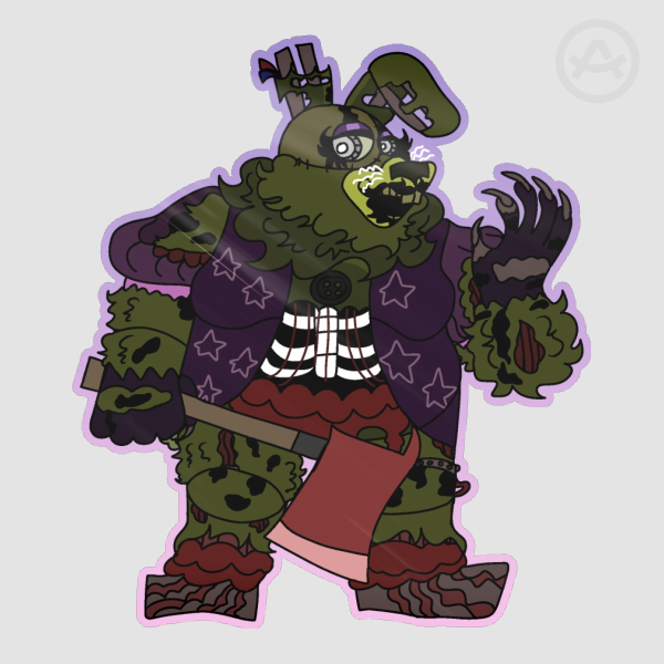 Springtrap FNAF Die Cut Sticker