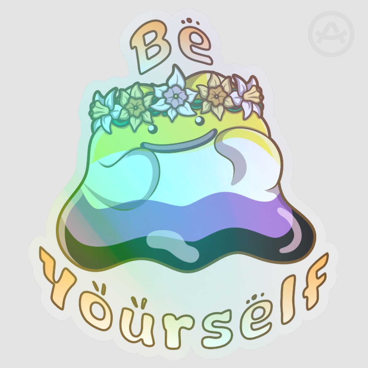 Pride Ditto - Nonbinary  Clear PET Vinyl Die Cut Stickers
