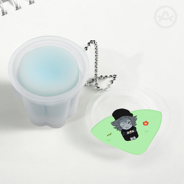spades Squishy Pudding Jelly Keychains