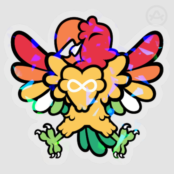 Pride Parrot Autism Sticker