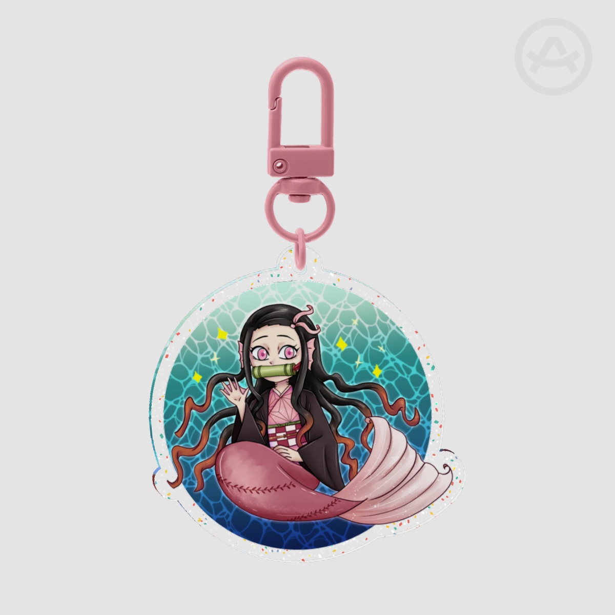 Nezuko Glitter Acrylic Keychains