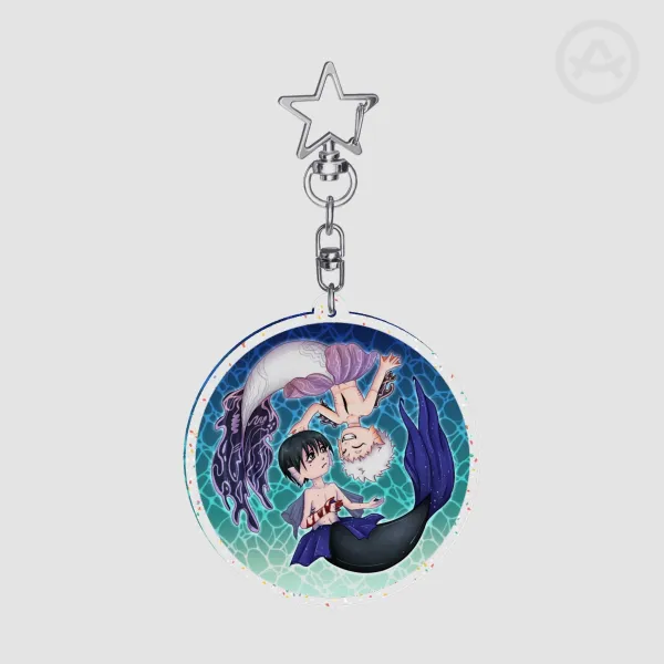 Yoshikaru Fishies Glitter Acrylic Keychains