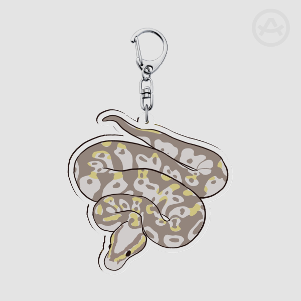 Banana Pastel Ball Python Acrylic Keychains
