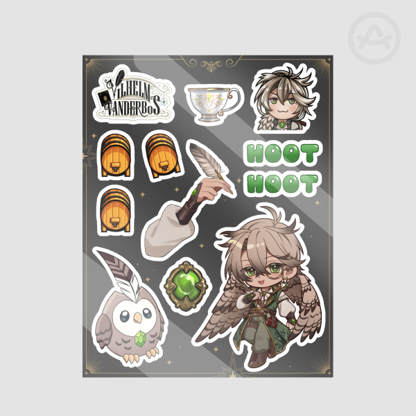 Vilhelm Vanderbos GLOSSY Sticker Sheet