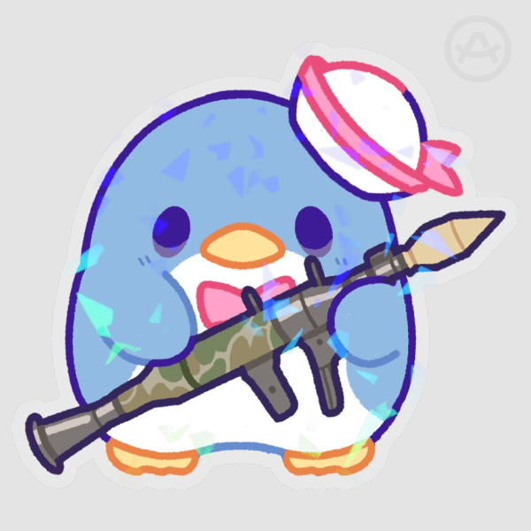Tuxedogun Sparkly Sticker