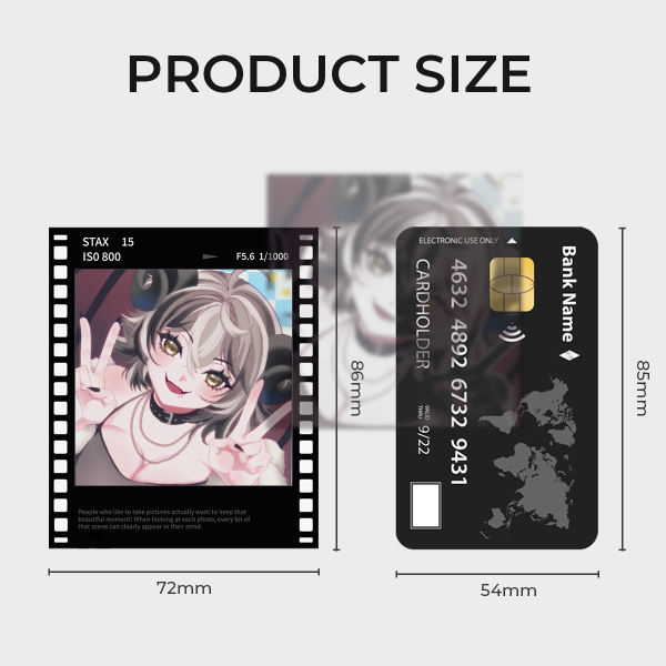 Film Polaroid Photocards - 2.83x3.38"(72*86mm), Black Film