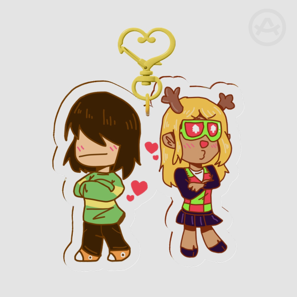 Kris and Noelle Besties Acrylic Charm