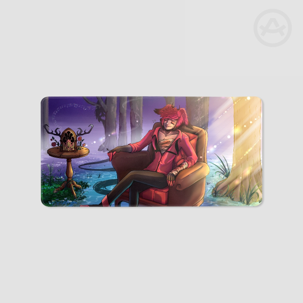 Alastor sitting in his Bayou - Desk Pad
