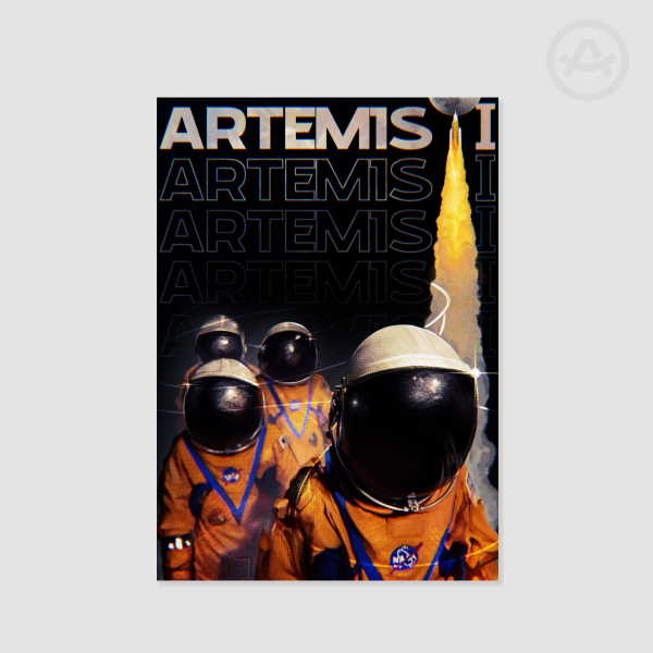 Artemis II crew print