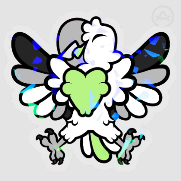 Pride Parrot Agender Sticker