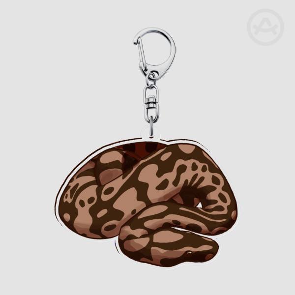 Curled ball python Acrylic Keychains