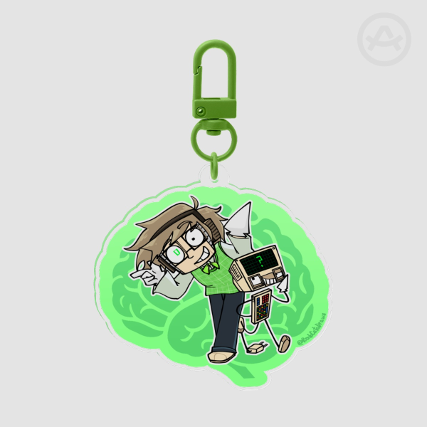 Colin the Computer Keychain