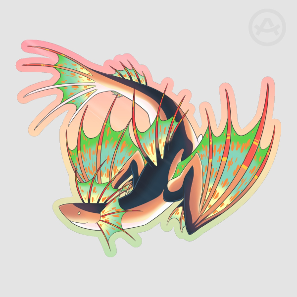 Plesioth Colored Edge Die Cut Stickers