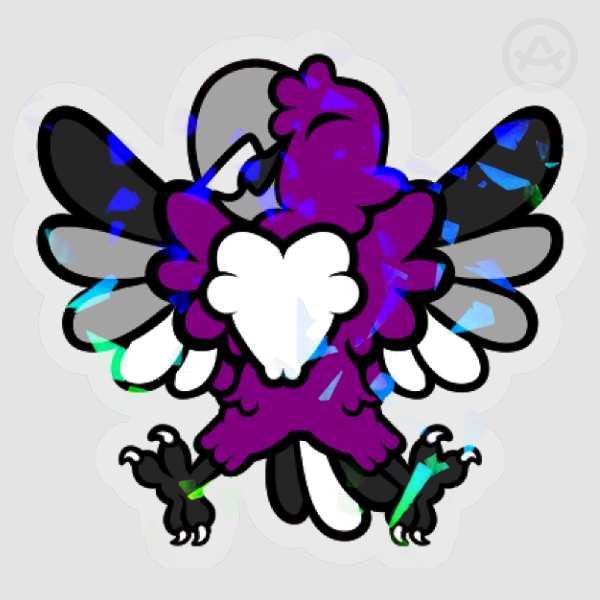 Pride Parrot Asexual Sticker