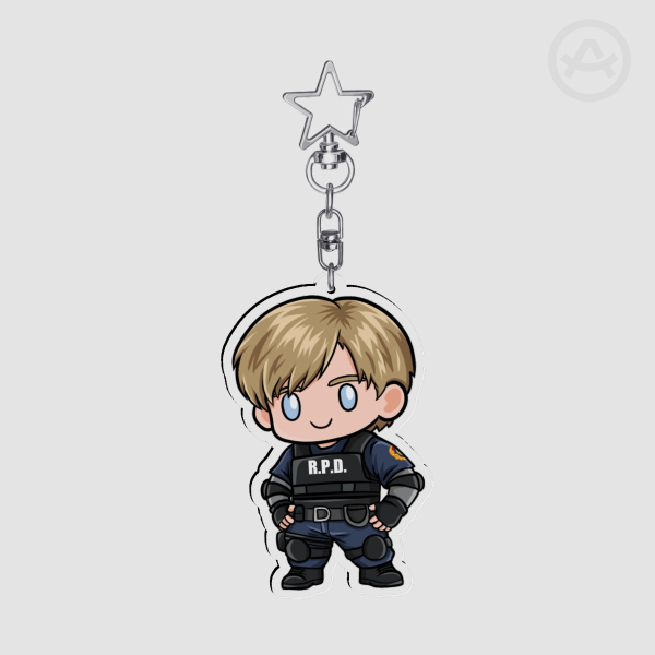 Leon S Kennedy Acrylic Keychain (Resident Evil 2)